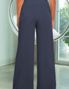 Drawstring Wide Leg Pants with Pockets