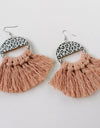 Tassel Detail Leopard Drop Earrings