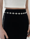 Rhinestone Decor Zinc Alloy Belt