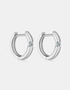Moissanite 925 Sterling Silver Huggie Earrings