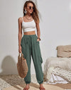 Drawstring Joggers with Cargo Pockets
