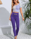 Chain Detail Slim Fit Cropped Pants