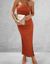 Slit Tube Midi Dress