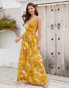 Printed Surplice Spaghetti Strap Dress