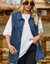 Button Down Denim Vest