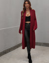 Waffle Knit Open Front Duster Cardigan With Pockets