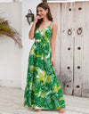 Printed Surplice Spaghetti Strap Dress