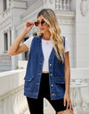 Button Down Denim Vest