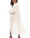 Long Sleeve Open Front Buttoned Cardigan