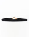Double Ring Buckle Elastic PU Belt