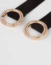 Double Hoop Buckle Elastic Belt