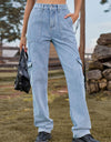 High Waist Cargo Jeans