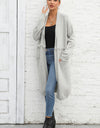 Open Front Pocketed Cardigan