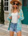 Daisy Pattern Button Front Cardigan