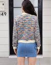 Heathered Button Up Long Sleeve Cardigan