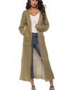 Long Sleeve Open Front Buttoned Cardigan