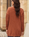 Open Front Dropped Shoulder Cardigan with Pockets