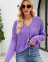 V-Neck Button Down Cardigan