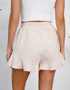 Full Size Drawstring Ruffle Hem Shorts