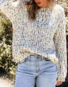 Twisted Confetti Boat Neck Sweater