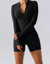 Half Zip Long Sleeve Active Romper