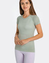 Round Neck Short Sleeve Active T-Shirt
