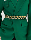 1.2" Width Acrylic Curb Chain Belt