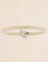 Rhinestone Butterfly Elastic Metal Belt