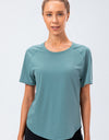 Round Neck Raglan Sleeve Active Tee