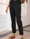 Drawstring Straight Pants with Pockets