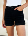 Judy Blue Full Size High Waist Tummy Control Cuffed Denim Shorts