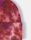 Tie-Dye Cuffed Rib-Knit Beanie Hat