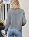 Button Up Dropped Shoulder Cardigan