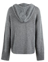 Drawstring Button Up Hooded Cardigan