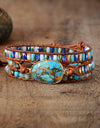 Triple-Layer Natural Stone Bracelet