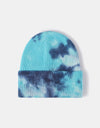 Tie-Dye Cuffed Rib-Knit Beanie Hat