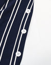 Striped Slit Wide Leg Pants