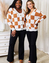 Double Take Button-Up V-Neck Dropped Shoulder Cardigan