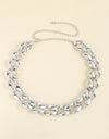 1.2" Width Acrylic Curb Chain Belt