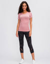 Round Neck Short Sleeve Active T-Shirt