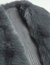 Striped Fringe Detail Long Sleeve Poncho