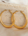 18K Gold-Plated Hoop Earrings