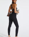 Crisscross Back Wide Strap Active Jumpsuit