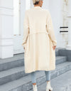 Open Front Pocketed Cardigan