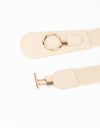 PU Elastic Wide Belt with Alloy Buckle