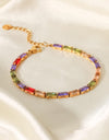 18K Gold Plated Multicolored Cubic Zirconia Bracelet