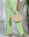 Slit High-Rise Flare Pants