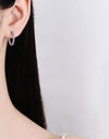 Moissanite 925 Sterling Silver Huggie Earrings