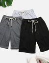 Drawstring Waist Three-Piece Shorts Set