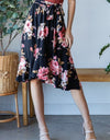 Reborn J Floral Wrap Ruffle Hem Skirt